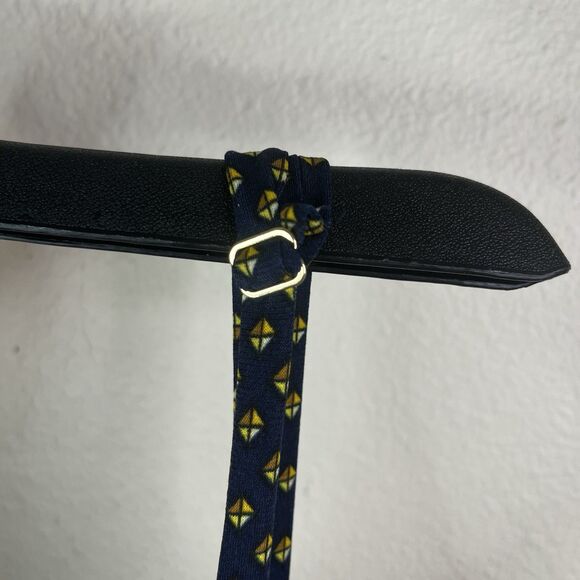 Michael Michael Kors Jumpsuit Large Navy and Gold Geo Print Side-Tie Wide Leg L - Picture 10 of 14